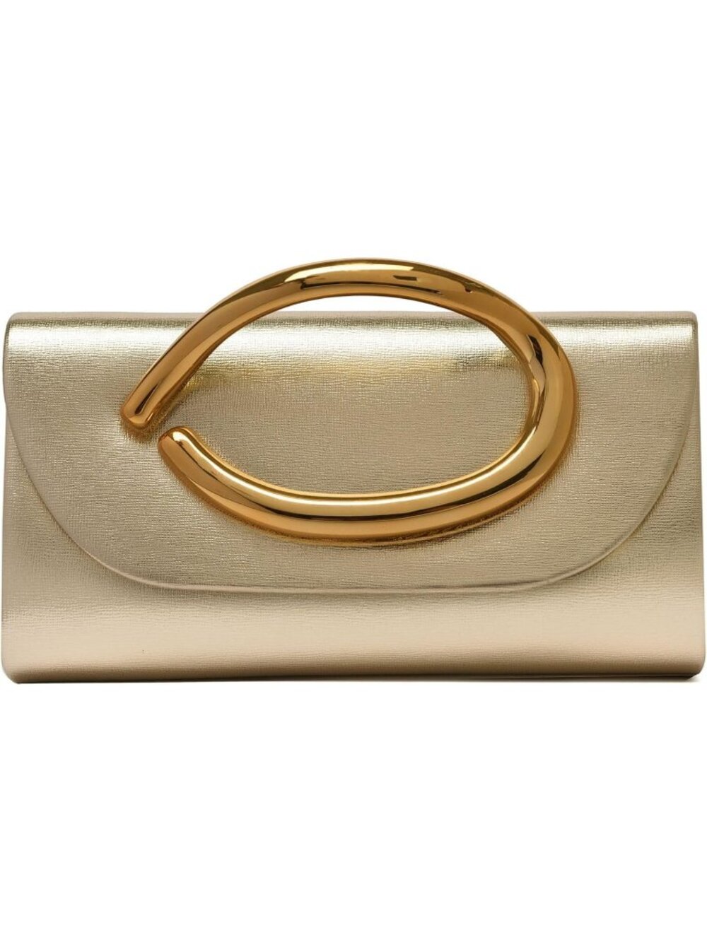 Women's Light Gold Vegan Leather Clutch Purses Formal Elegant Evening Handbag